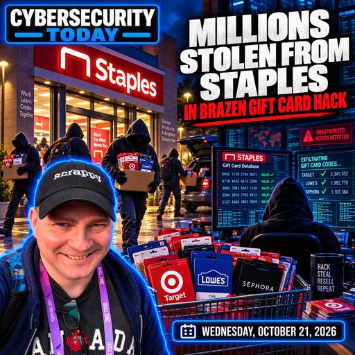 Cybercriminals hack Staples to steal millions in gift cards