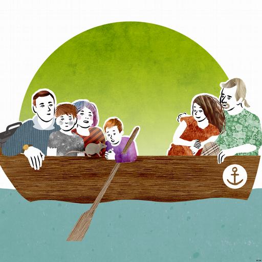 In einem Boot sitzen