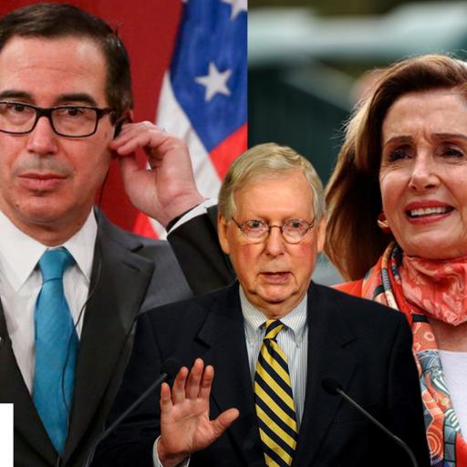 LA LLAMADA DE STEVEN MNUCHIN Y NANCY PELOSI, MITCH HABLA MIERDA DEL ESTIMULO Y TRUMP DICE NO HAY DINERO PARA MALOS ESTADOS