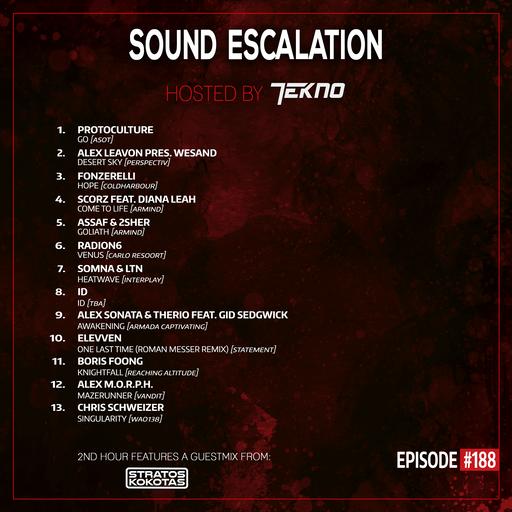 TEKNO pres. Sound Escalation 188 with Stratos Kokotas