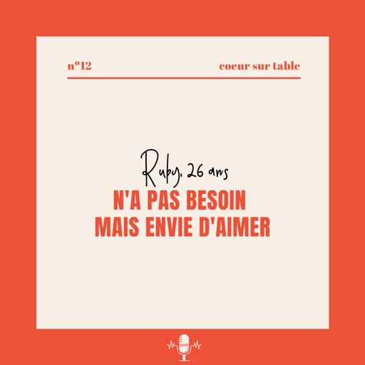 № 12 — Ruby 26 ans, n'a pas besoin mais envie d'aimer