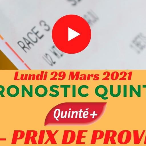 Minute Quinté TURF FR : PRIX DE PROVENCE - Lundi 29 Mars 2021 - Paris Saint Cloud 🏇 PMU