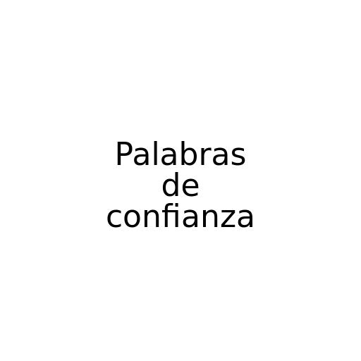 Palabras de confianza