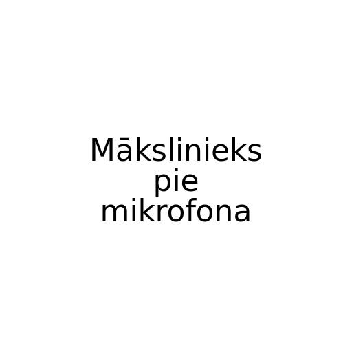Mākslinieks pie mikrofona