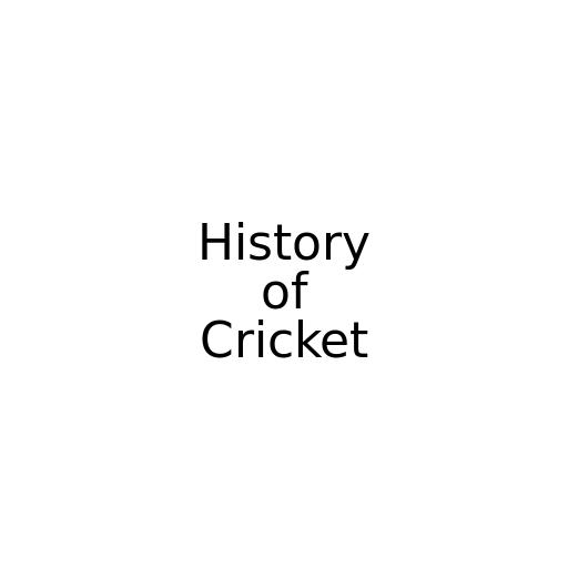 History of Cricket